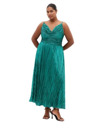 Women's Kamila Cowl Neck Metallic Dress
