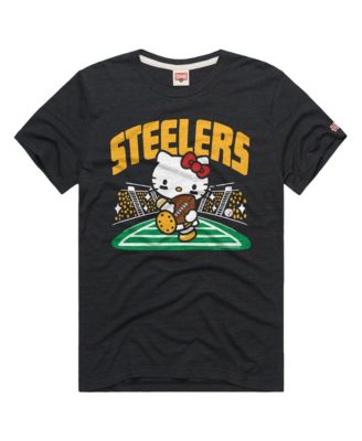 Men's and Women's Charcoal Pittsburgh Steelers X Hello Kitty Triblend T-Shirt
