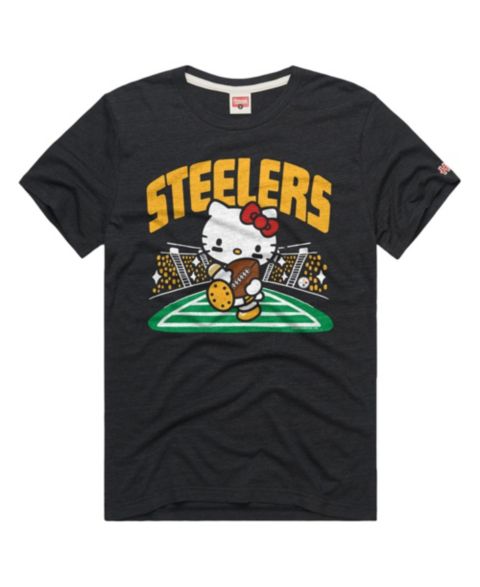 Футболка Homage Charcoal Pittsburgh Steelers X Hello Kitty Triblend