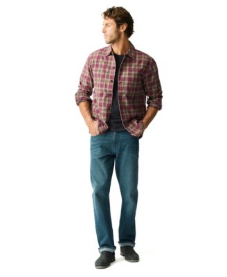 Men's Huntly West Point-Collar Regular-Fit Plaid Overshirt
