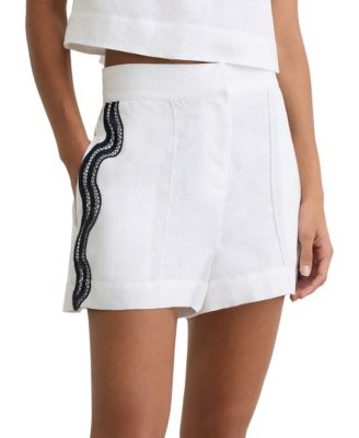 Women's High-Waisted Lace Shorts