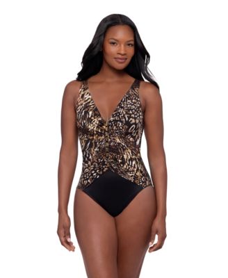 Women's Catcall Charmer Tummy Control V-Neck One-Piece Swimsuit