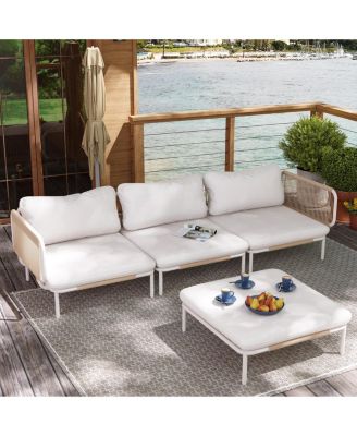 Outdoor Patio Cushion Sectional Sofa Set Furniture DIY Free Combination Set