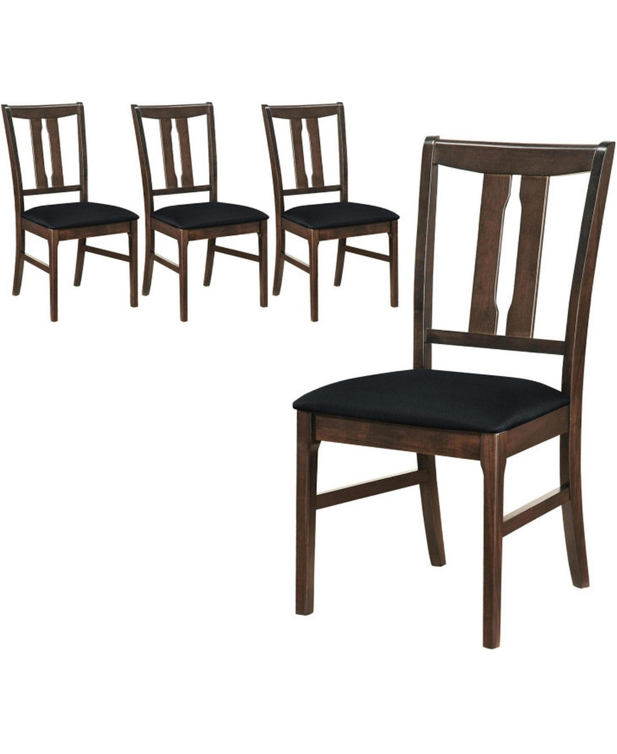 Gouun Set of 4 Dining Chairs Featuring a 20-Inch Curved High Back
