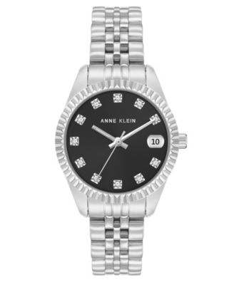 Women's Quartz Round Silver-Tone Alloy Metal Bracelet Watch 39mm