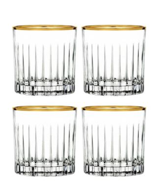 Timeless Gold Double Old Fashioned Glasses, Set of 4