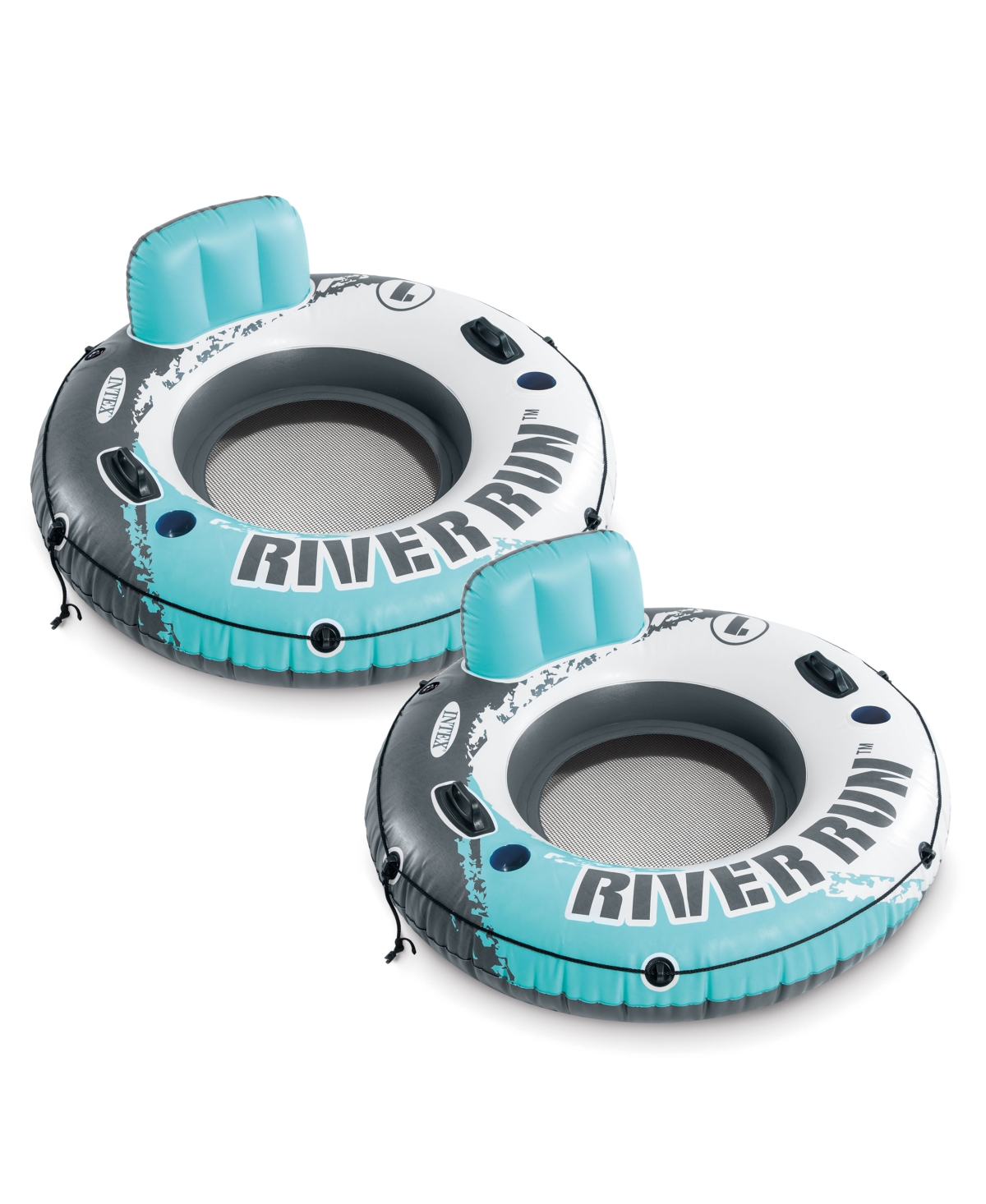 Intex River Run Single Inflatable Lake Floating Lounger, Color Varies (2 Pack)