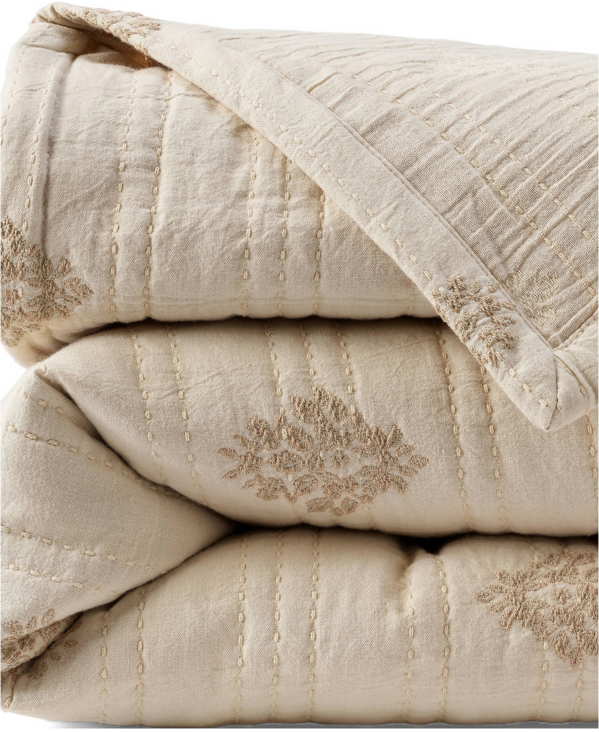 Lands' End Embroidered Matelasse Bed Coverlet