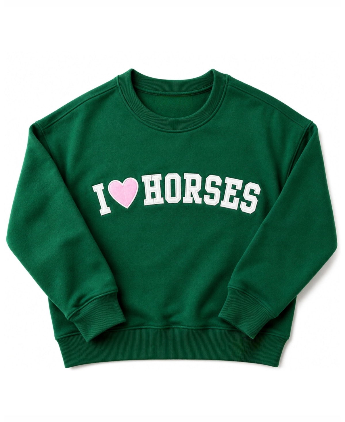 Bits & Bows Little Big Unisex Xs - Xl I Heart Horses Signature Crewneck Sweatshirt