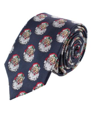 Men's Vintage Cherrio Santa Novelty Silk Necktie