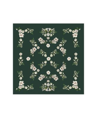 Lily Garden Double-Sided Hand-Rolled Silk Scarf