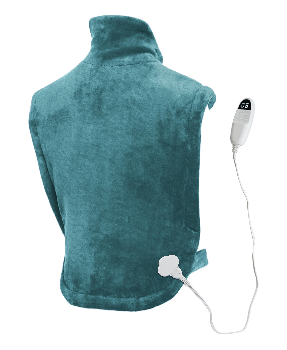 Maxsa Large Weighted Heating Pad for Back, Neck and Shoulders, 4 Heat Settings, Fast Heating, 2-Hour Auto Shut-Off, 108" Cord, Machine Washable - Teal