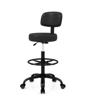 Swivel Drafting Chair Tall Office Chair with Adjustable Backrest Foot Ring