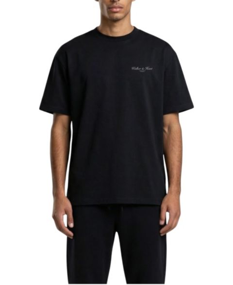 Мужская футболка Walker & Hunt Oversized Dropped Shoulder, цвет: Чёрный
