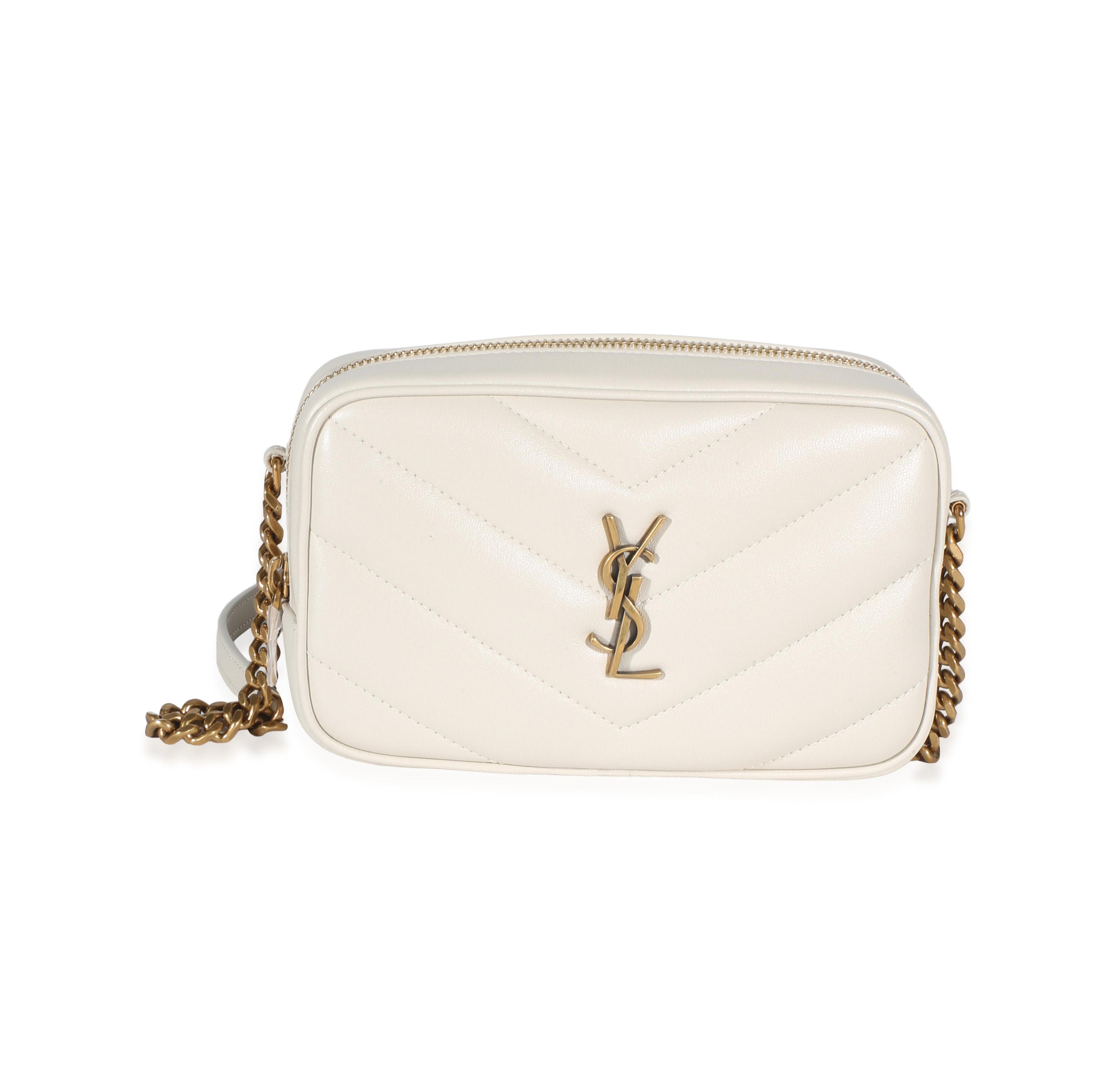 Pre-Owned Saint Laurent Lambskin Monogram Mini Loulou Camera Bag