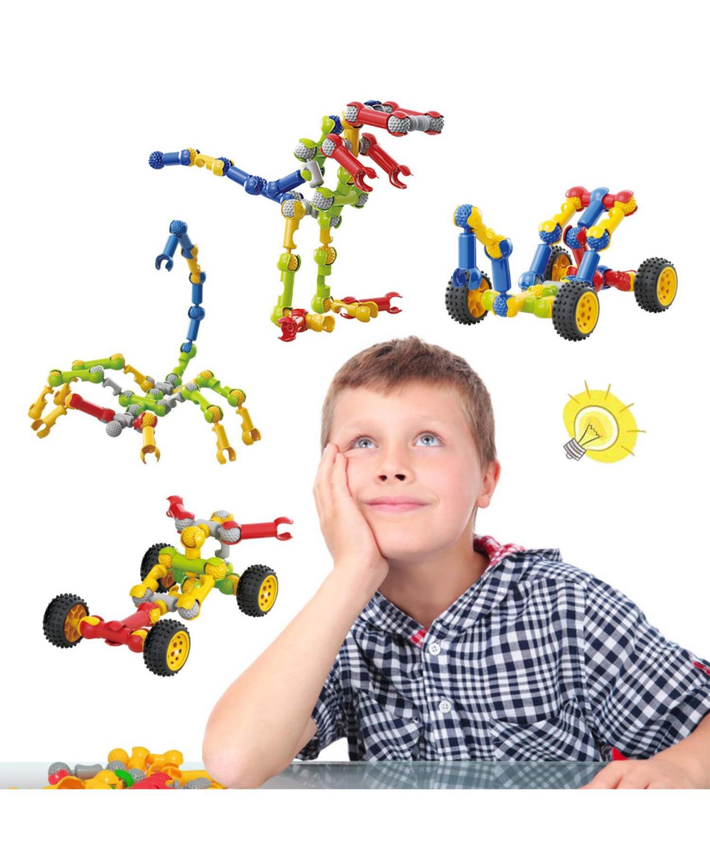 Детский конструктор GNUADZ 110-Piece Building Set, Ages 3+, цвет: Разноцветный — фото 5