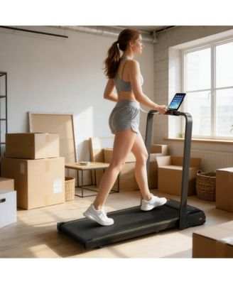Walking treadmill, Steel, ABS Construction, Manual incline adjustment lets you switch