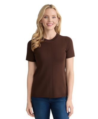 Women's Short Sleeve Crewneck Knit Top
