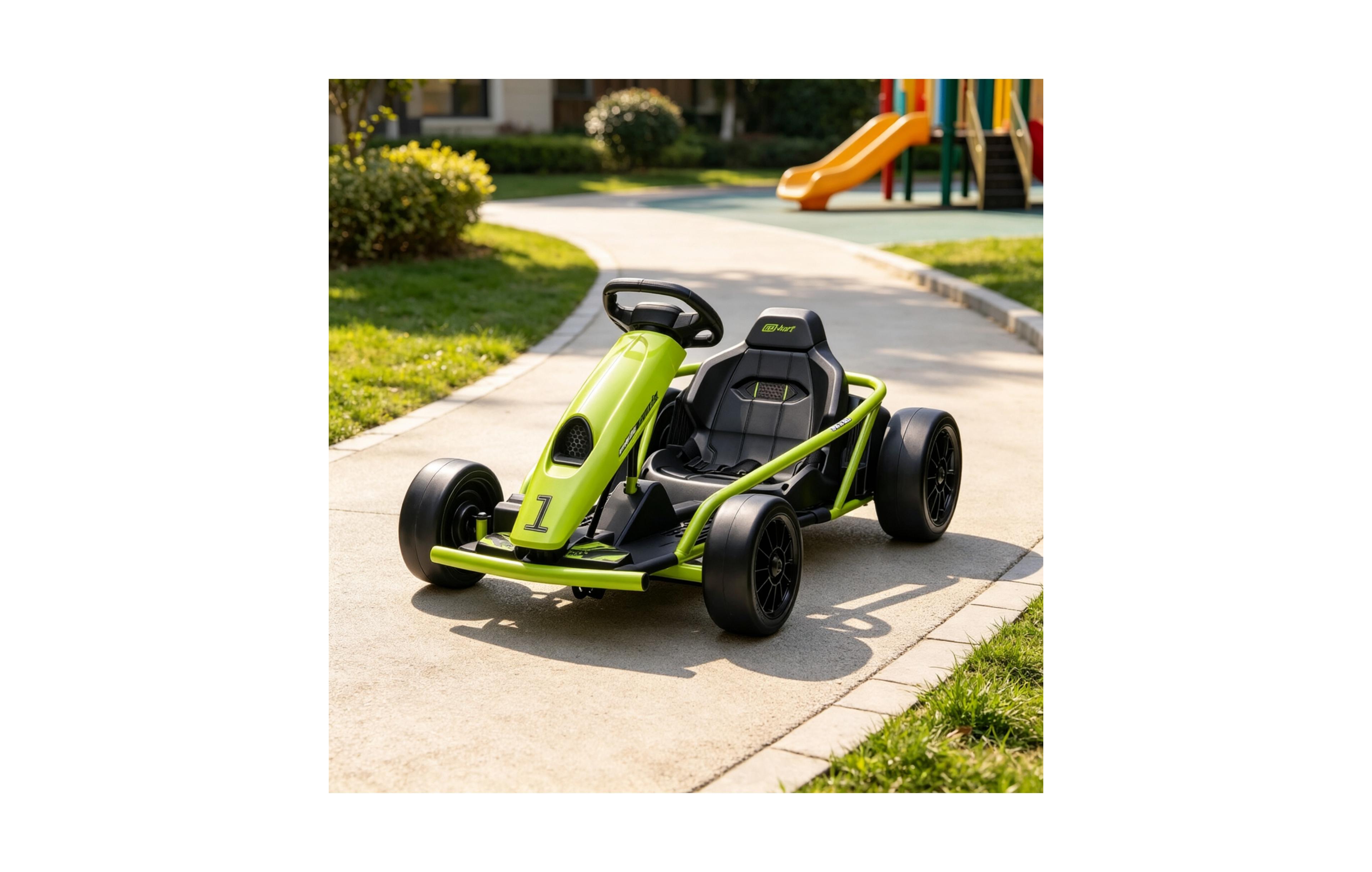 Sevorley 24V Kids Drift Kart with Dual Speed Modes, Polypropylene and Metal, Ages 8-12