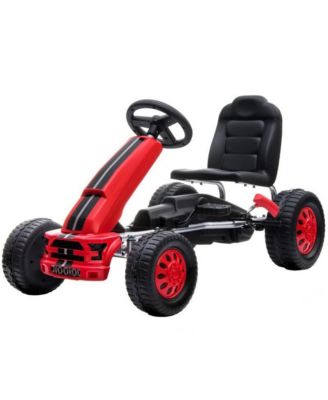 Pedal Go Kart, 32.7"L x 20.5"W x 19.3"H, with Steering Wheel & Adjustable Seat, 66 lb Capacity, Ages 3+