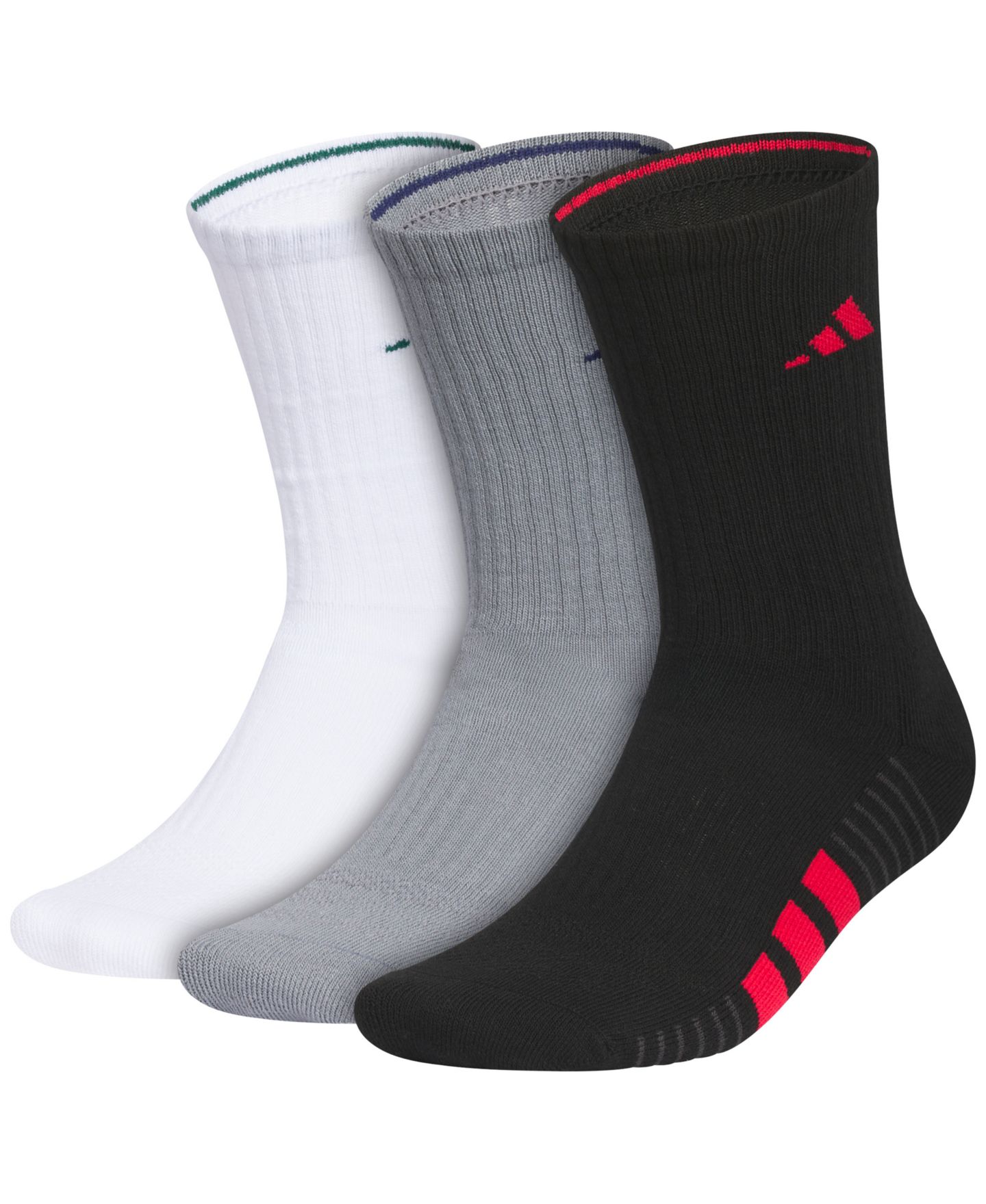 Носки Arch для мужчин, средней высоты, с амортизацией, 3 шт. — adidas, цвет: Белый / Серый — фото 1