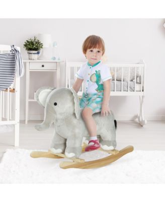 Kids Rocking Horse with Plush and Polypropylene Construction for Ages 2-4 Years