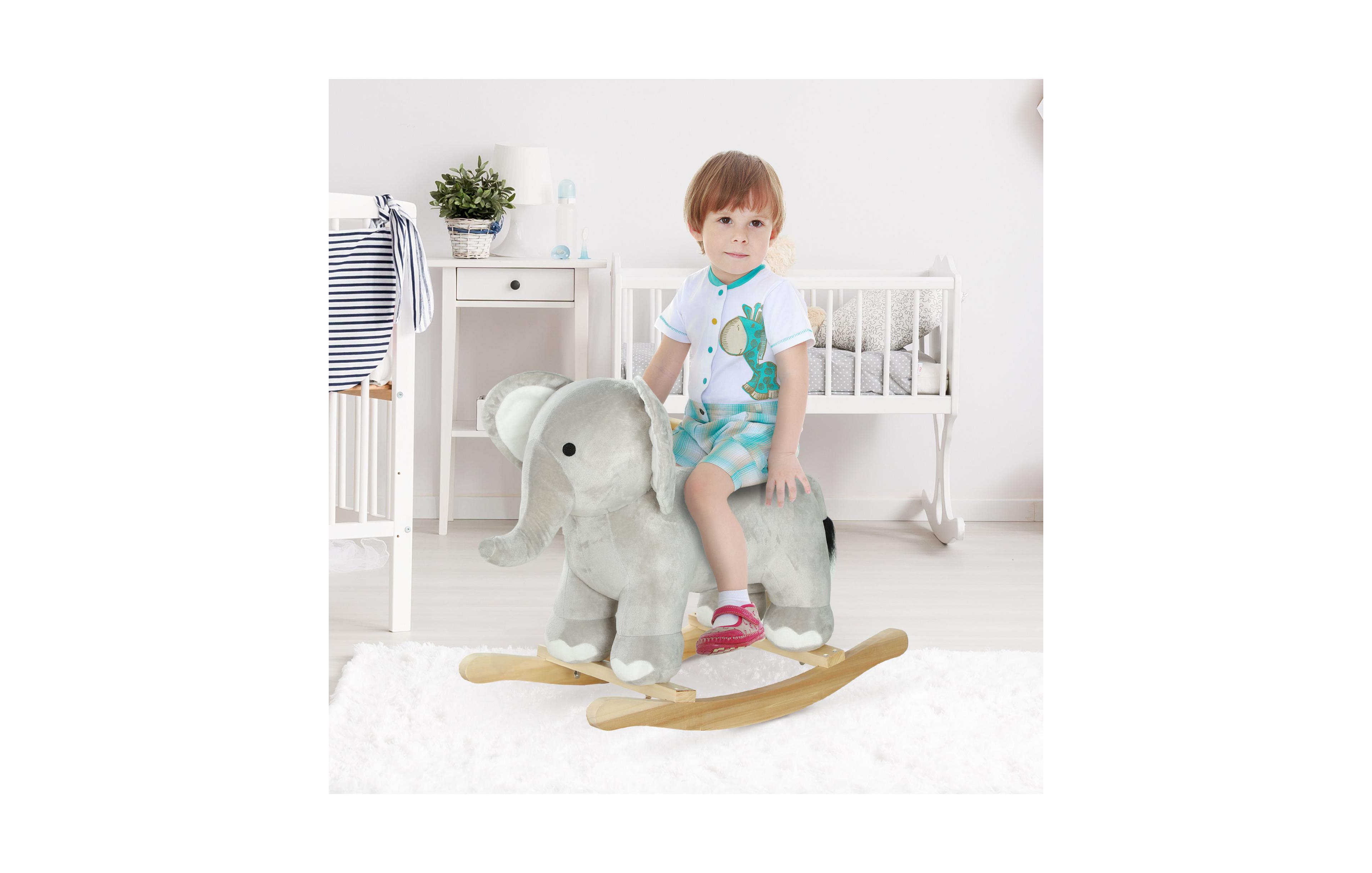 Sevorley Kids Rocking Horse with Plush and Polypropylene Construction for Ages 2-4 Years