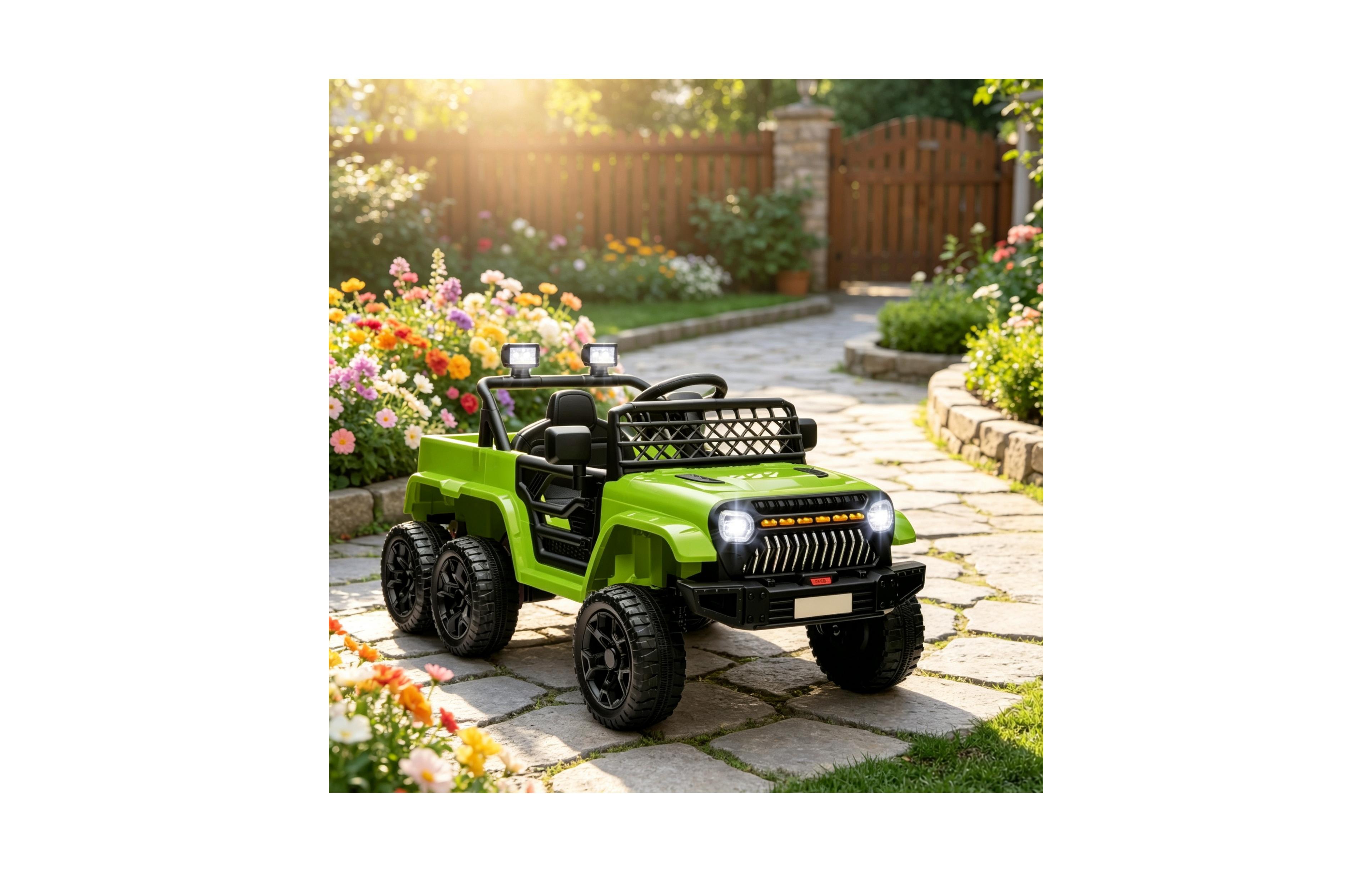 Sevorley 12V Switchable 2WD and 4WD Ride-On Truck with Parental Remote Control, 66 lbs, Ages 3-8