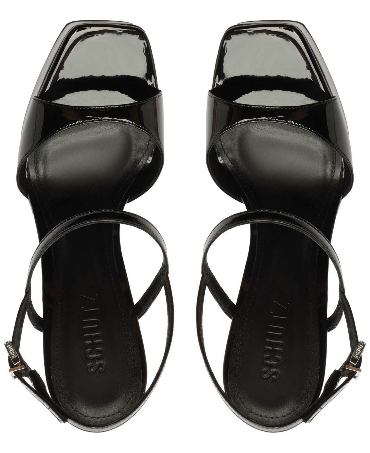Женские сандалии Schutz Arlene Platform Dress Sandals, цвет: Чёрный лаковый — фото 11