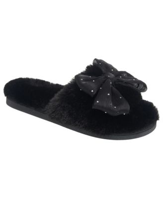 Women's Blingbo Faux Fur Bling Bow Slipper