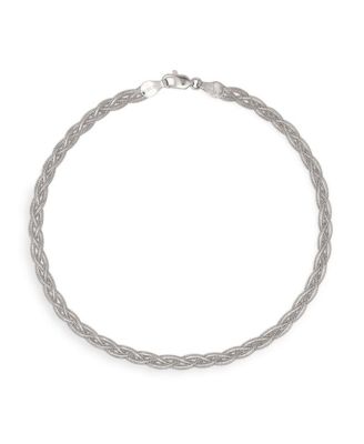 Solid 14k Yellow or White Gold 10-inch 4mm Braided Foxtail Anklet