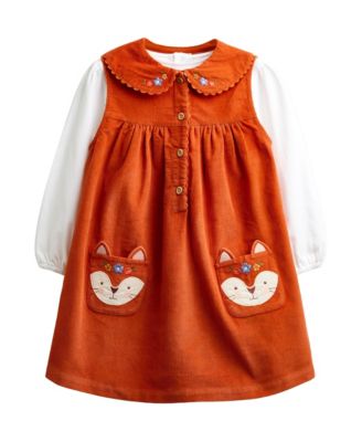 Toddler Girls' 2T-5T Floral-Embroidered Long-Sleeve Dress and Top, 2-Piece Set