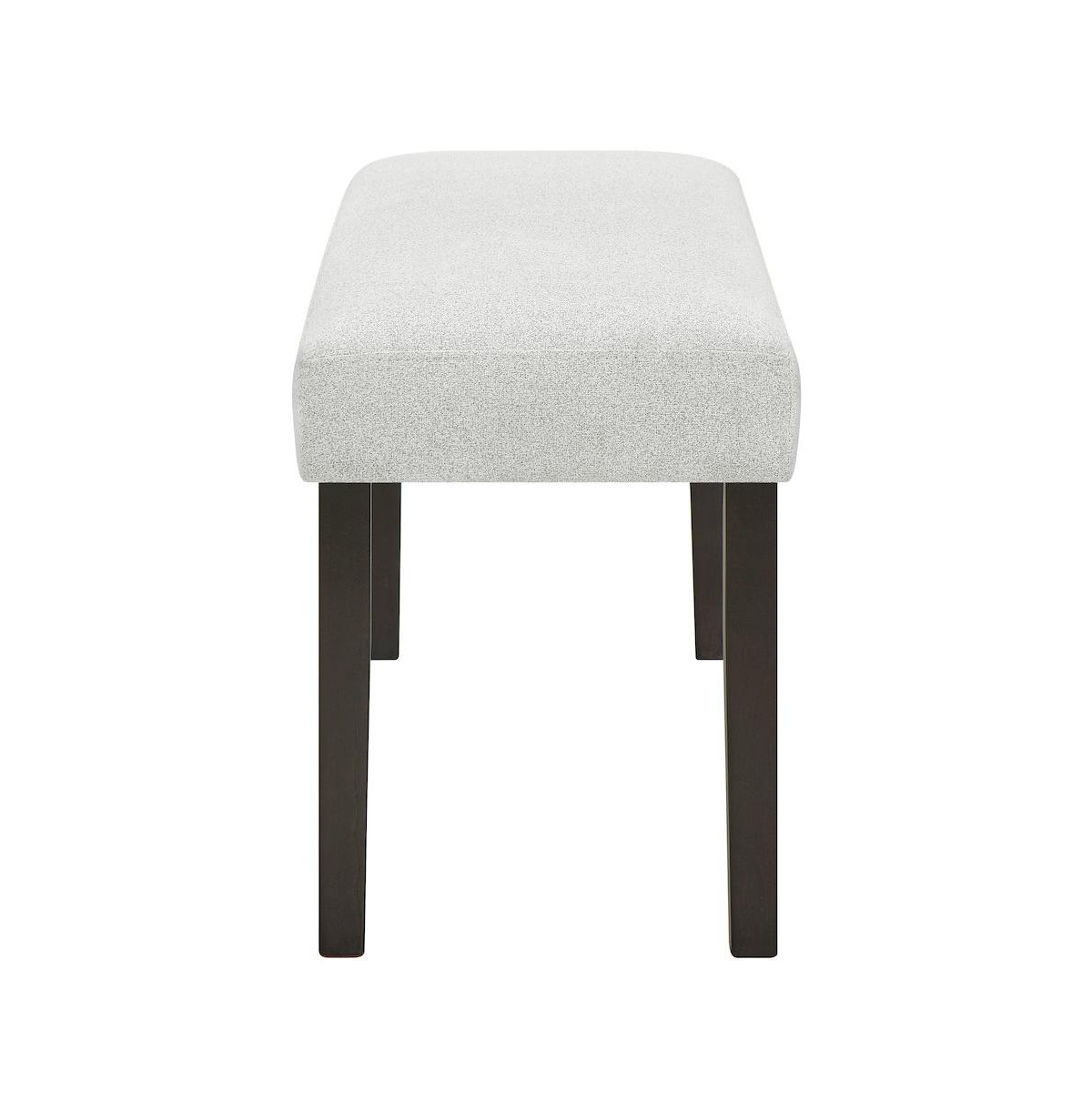New Classic Furniture Carissa Dining Bench with Upholstered Seat - Espresso/gray