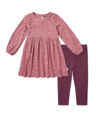 Toddler Girls 2-Piece Dress Set, Rose, 5T