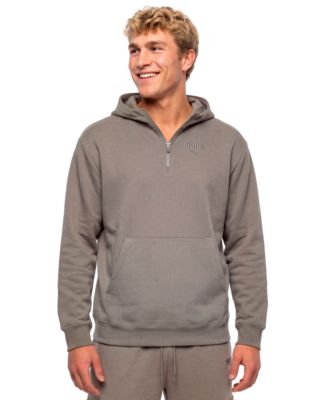 Men's Embroidery Logo Half-Zip Hoodie