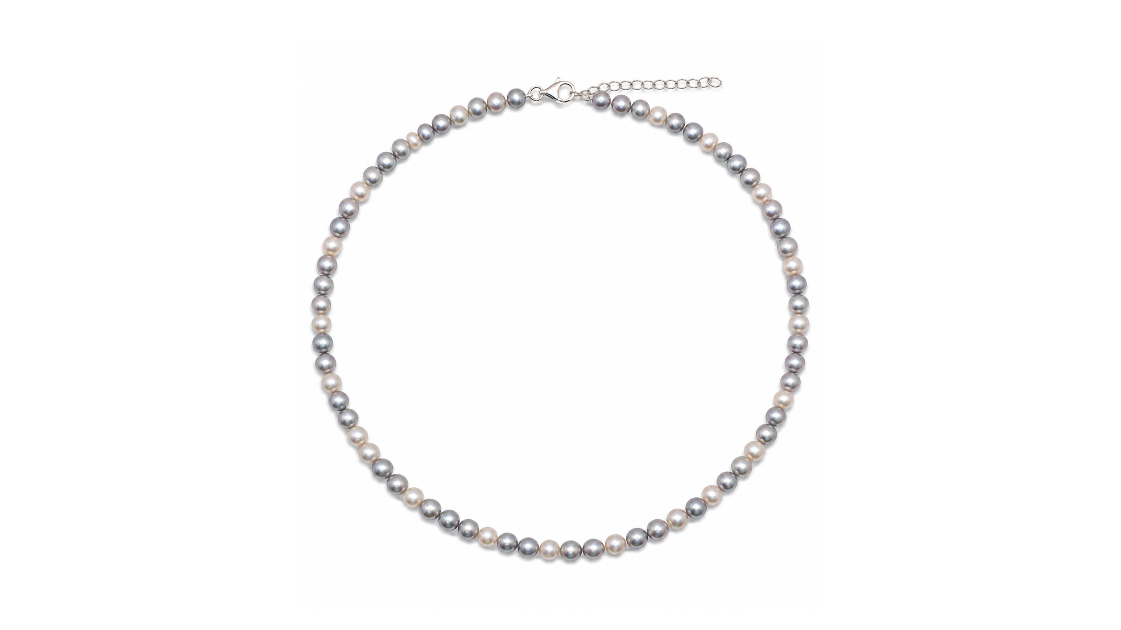 Macy's Cultured Freshwater Pearl (6-8 mm) Necklace in Sterling Silver