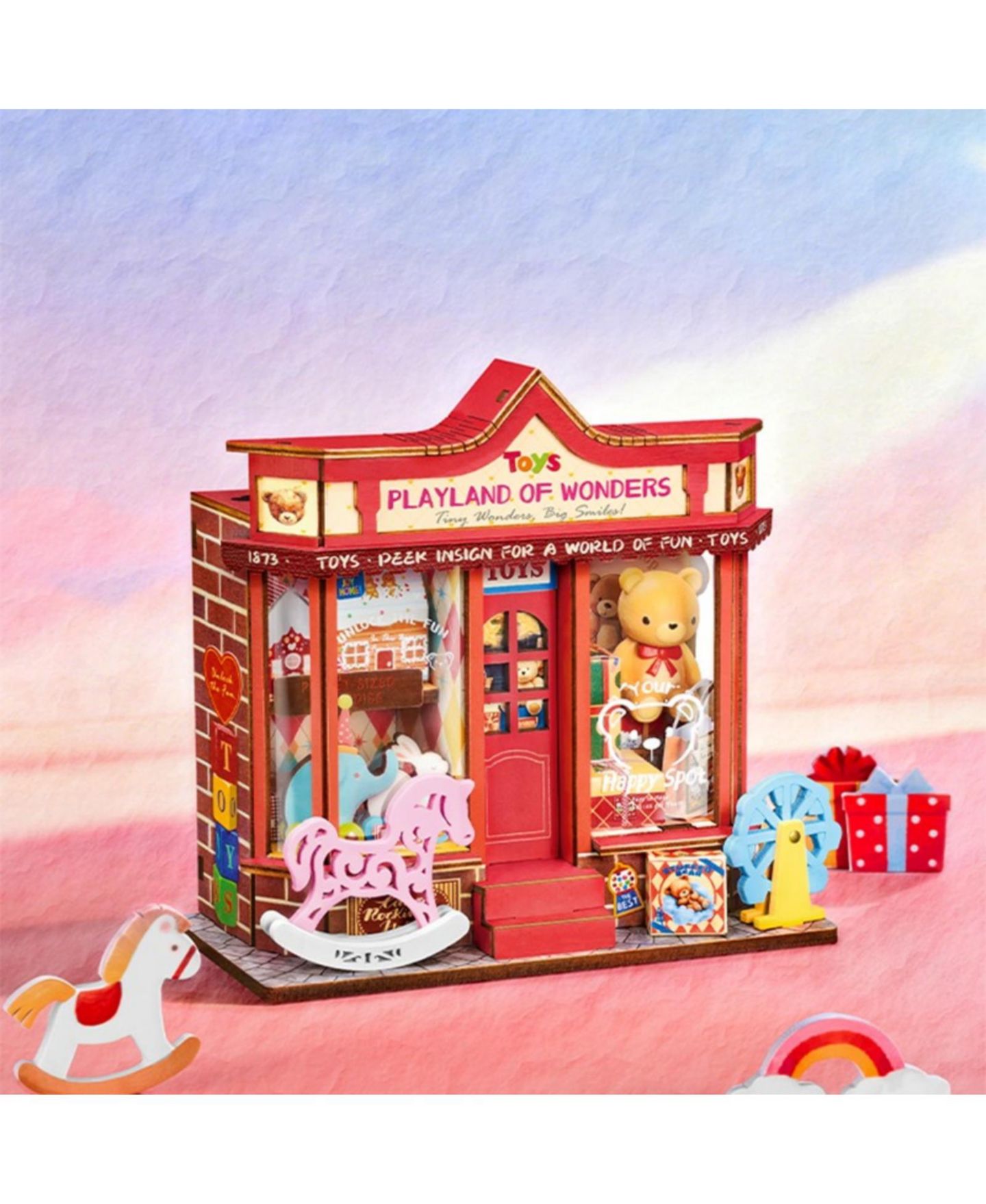 Детский конструктор Robotime Whimsy Toy Shop 3D Wooden Puzzle Building Set, Ages 14+ — фото 1