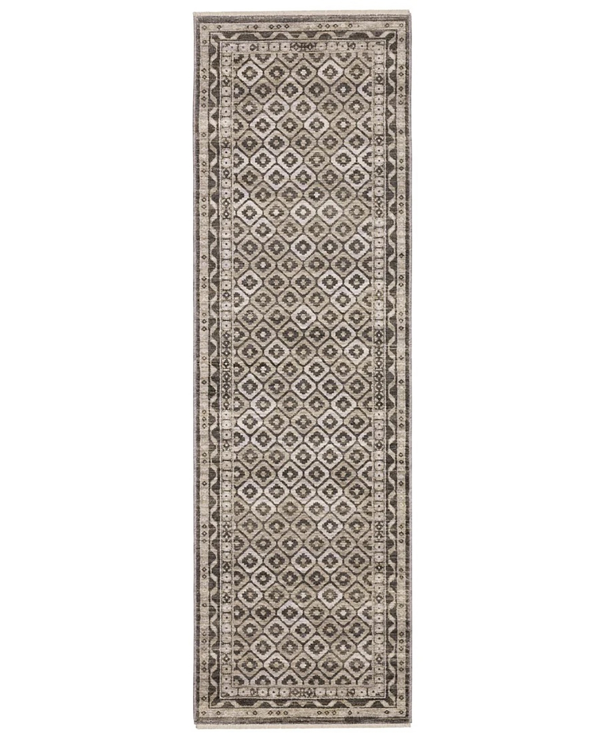 CCH03B068235ST 2 ft. 3 in. x 7 ft. 6 in. Chamberlain CH03B Casual Power Loomed Rectangle Area Rug, Gray