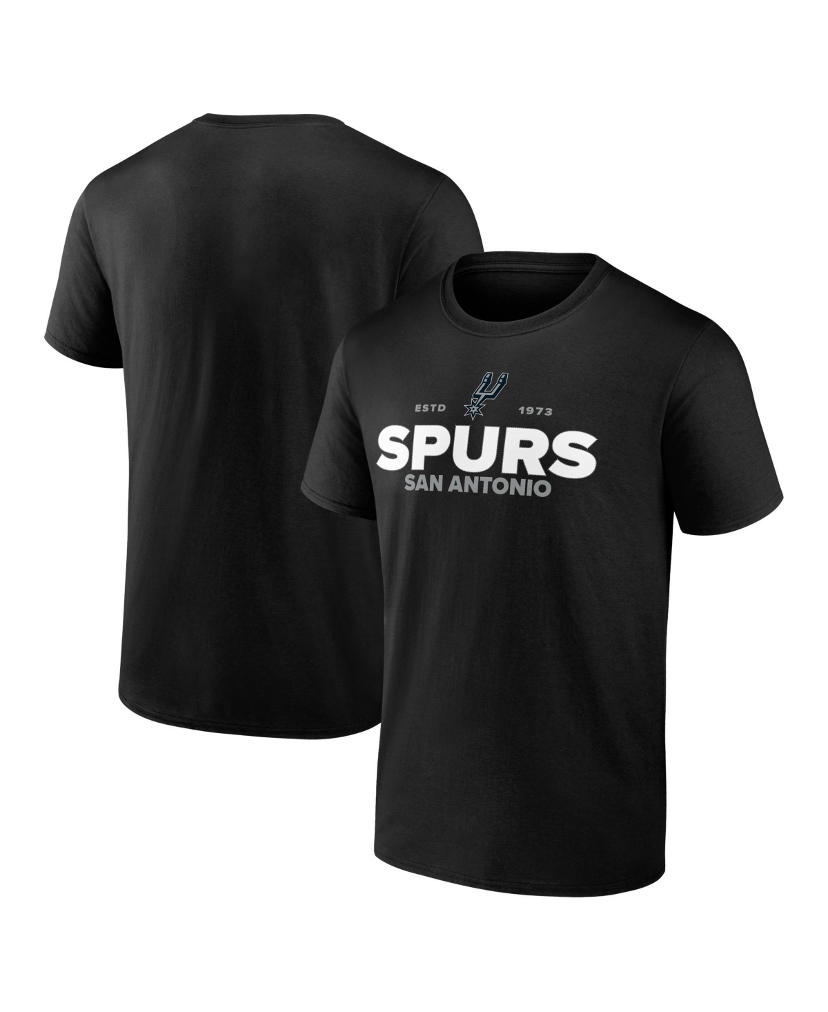 Fanatics Men's Black San Antonio Spurs Skip Pass Bi-Blend T-Shirt - Black