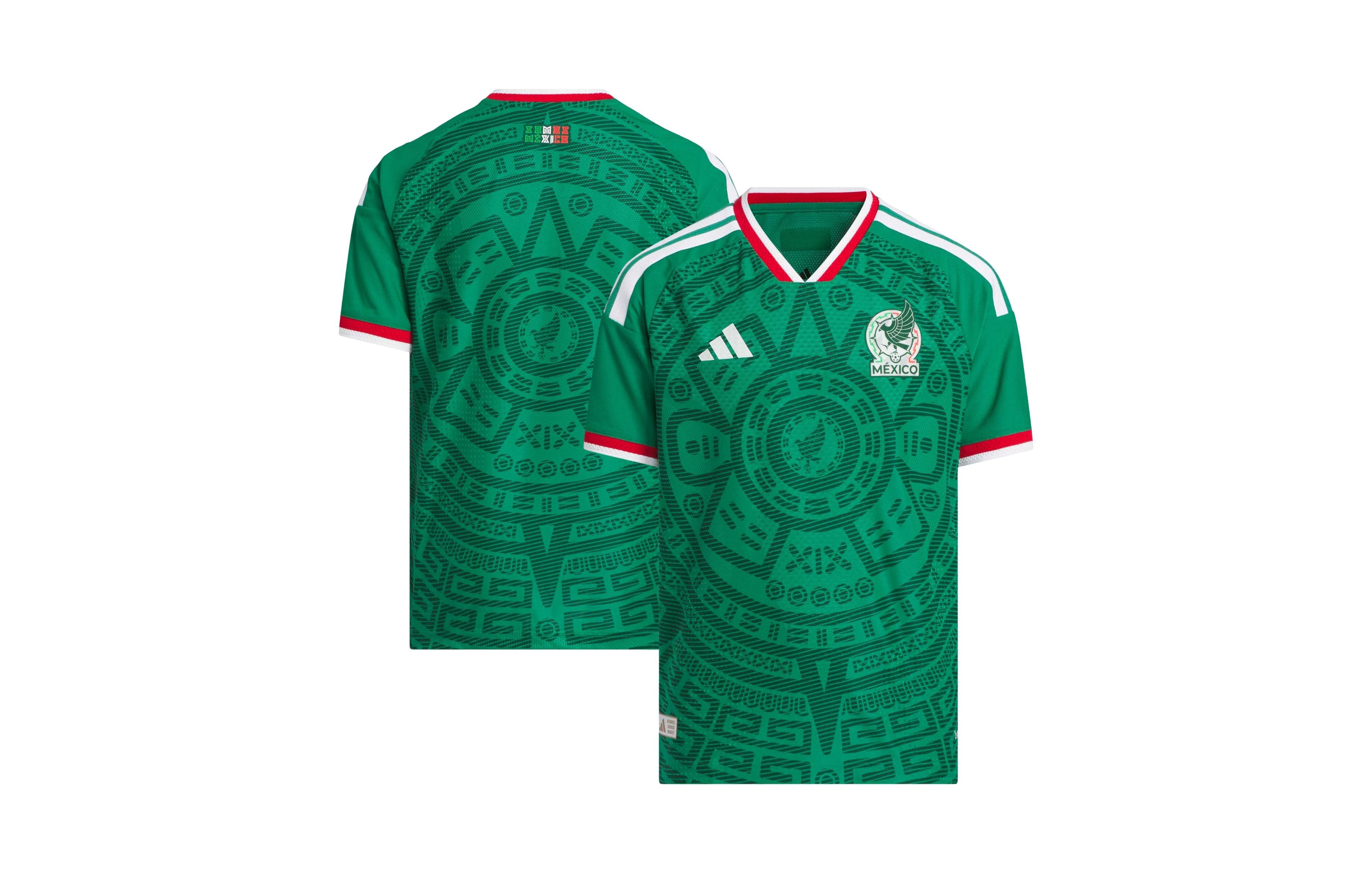 Adidas Big Boys' and Girls' Green Mexico National Team 2026 Home On-Field Authentic Jersey