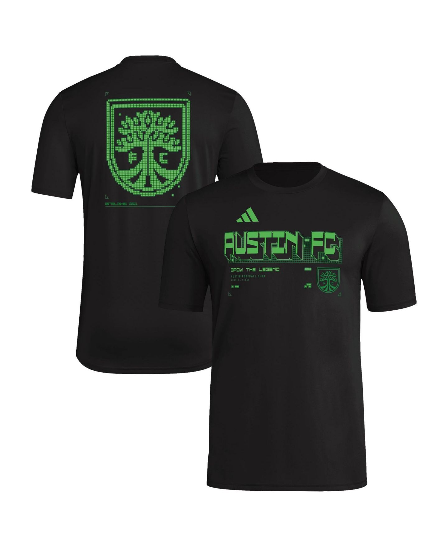 Мужская футболка adidas Black Austin FC Aeroready Pregame — фото 1