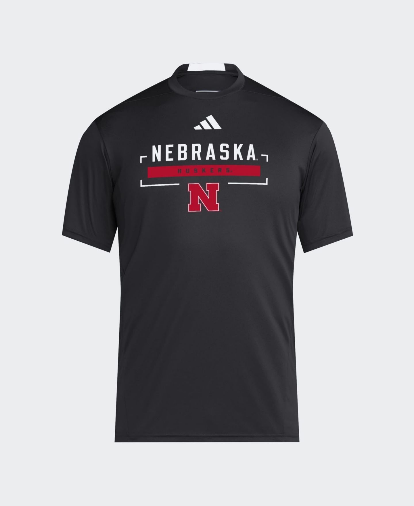 Мужская футболка adidas Black Nebraska Huskers D4T Tri-Blend — фото 1