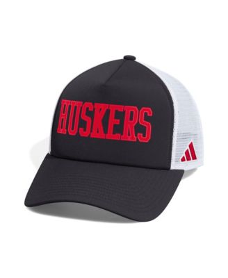 Men's Black Nebraska Huskers Our Red Burns Brighter Foam Front Trucker Adjustable Hat