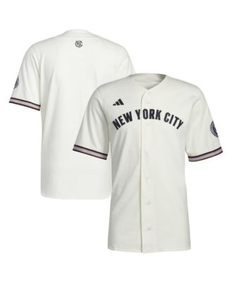 Men's White New York City FC MLS x US Sports Baseball Jersey