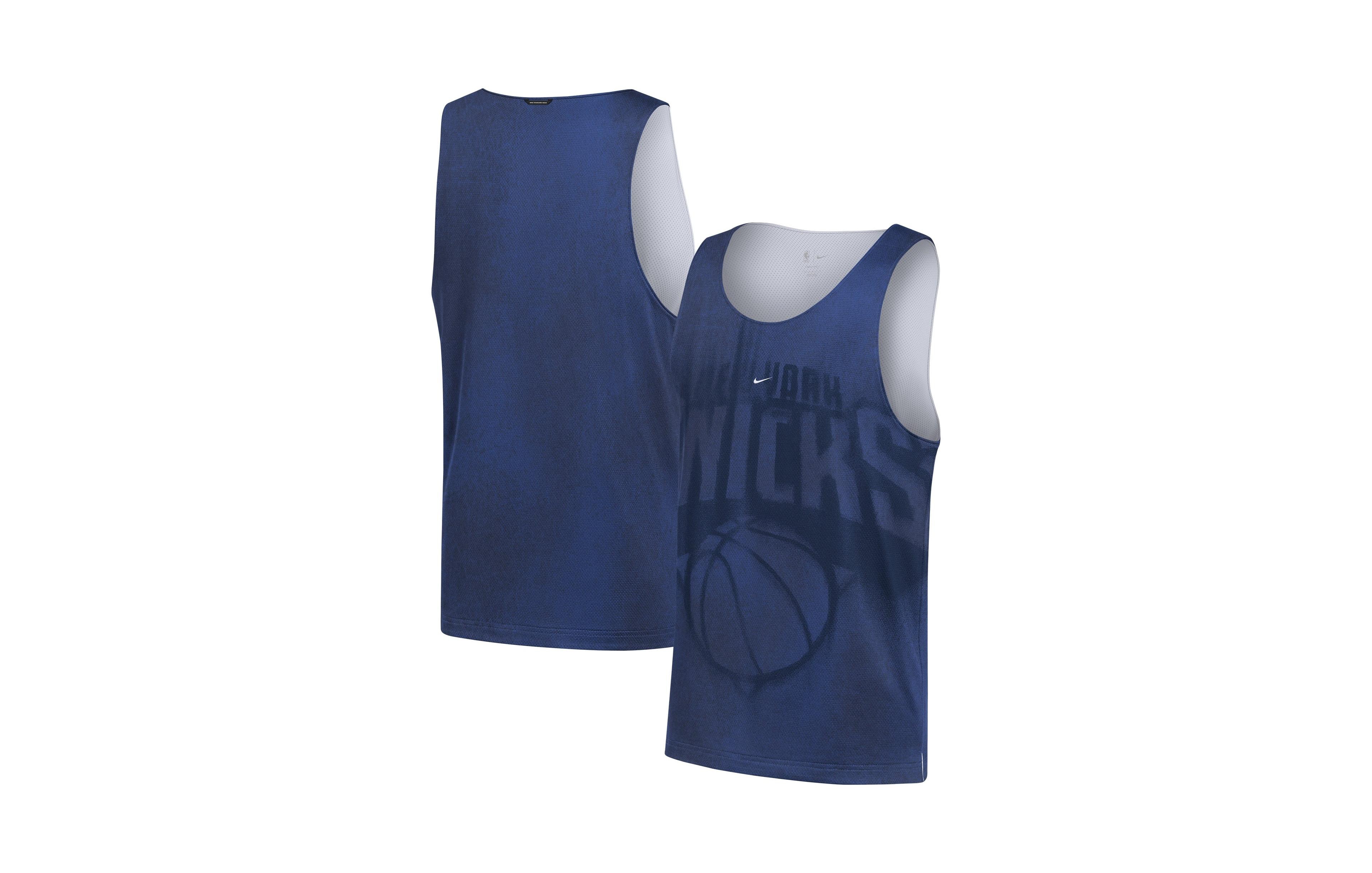 Nike Men's Blue/White New York Knicks 2026 Standard Issue Practice Icon Mesh Reversible Jersey