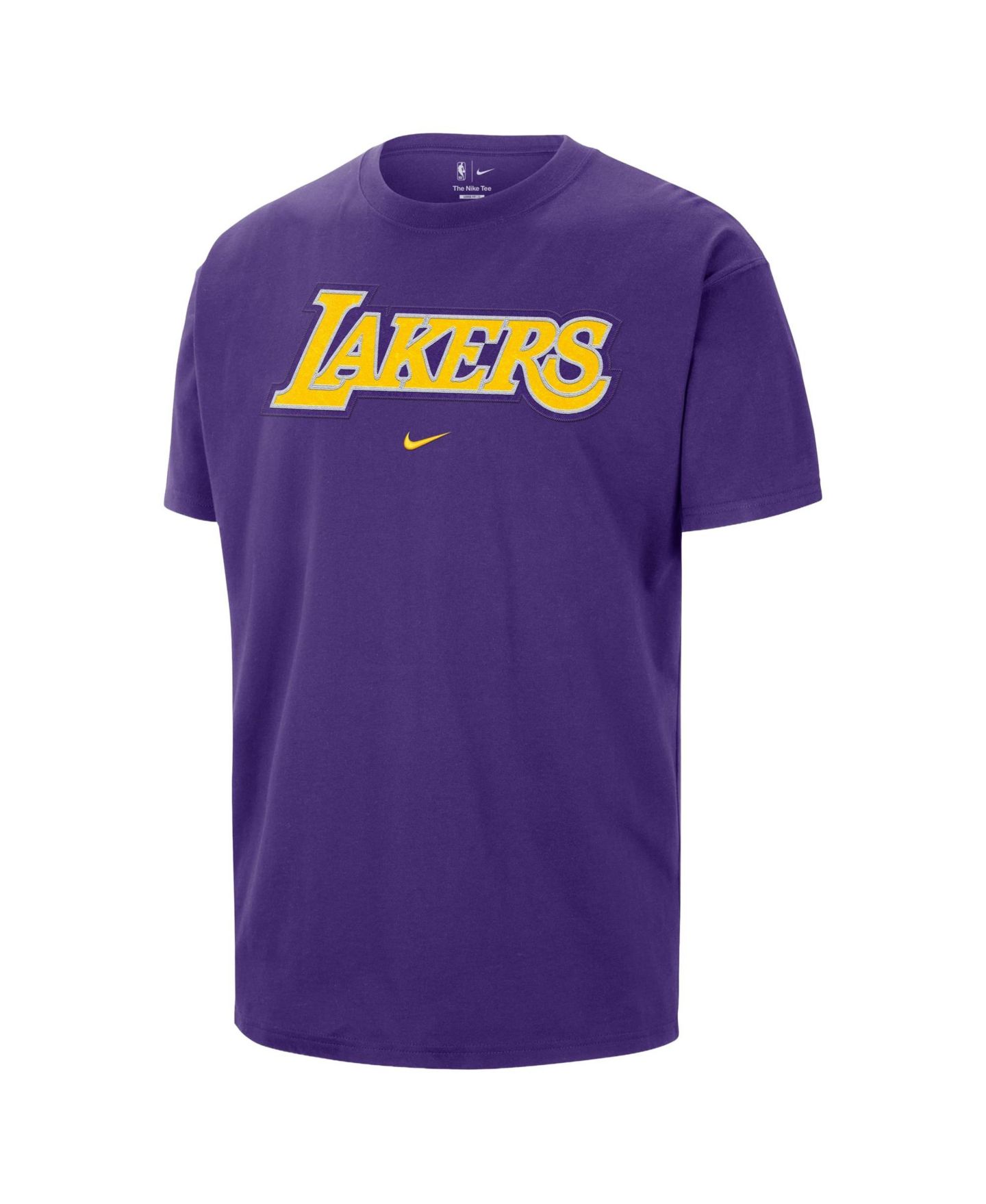 Мужская футболка Nike Purple Los Angeles Lakers Twill Logo — фото 2