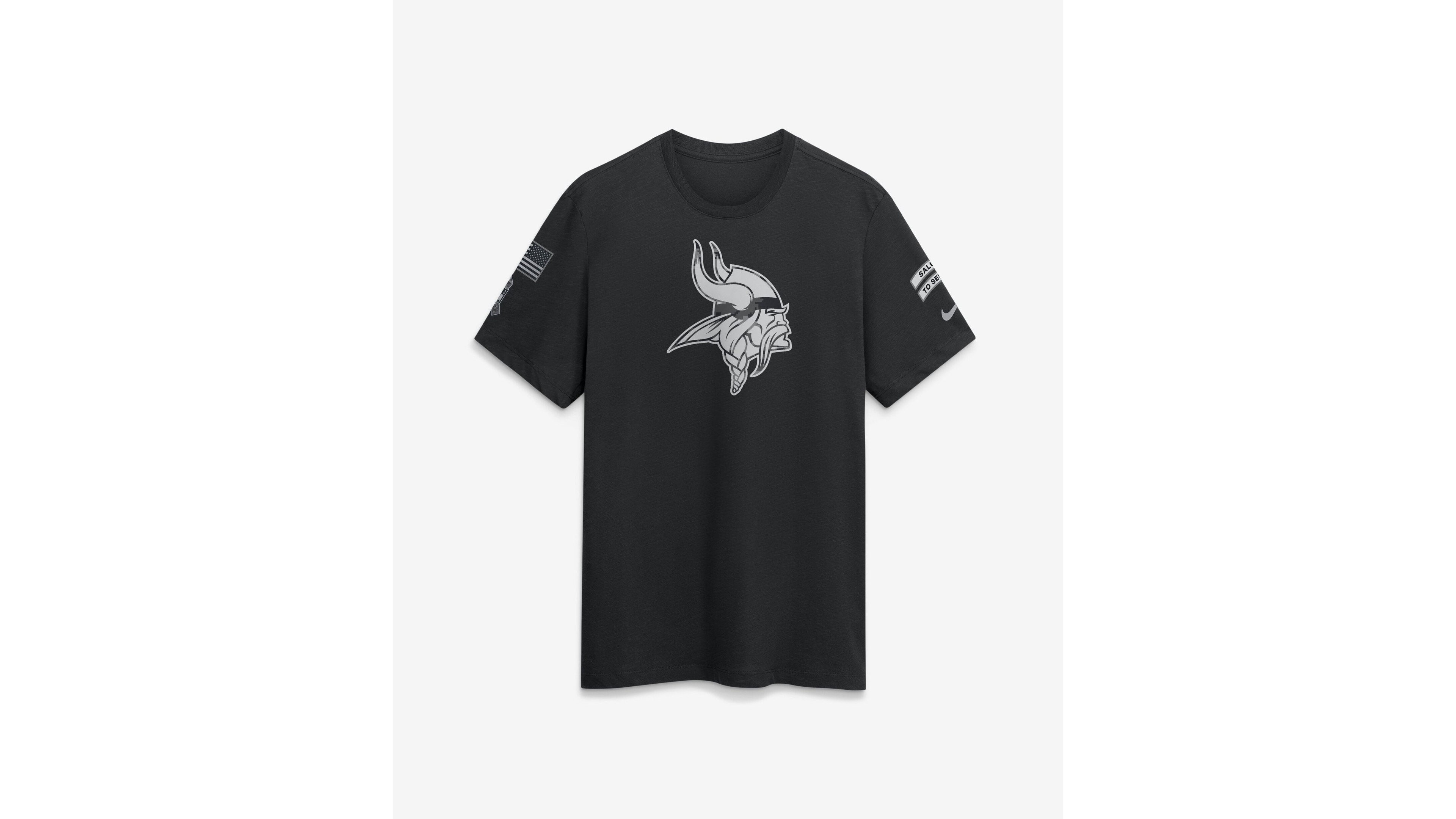 Nike Men's Black Minnesota Vikings 2026 Salute to Service Slub T-Shirt