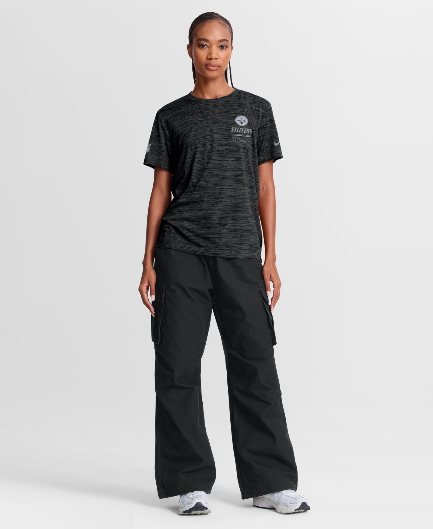 Женская футболка Nike Black Pittsburgh Steelers Sideline Velocity Dri-FIT — фото 3