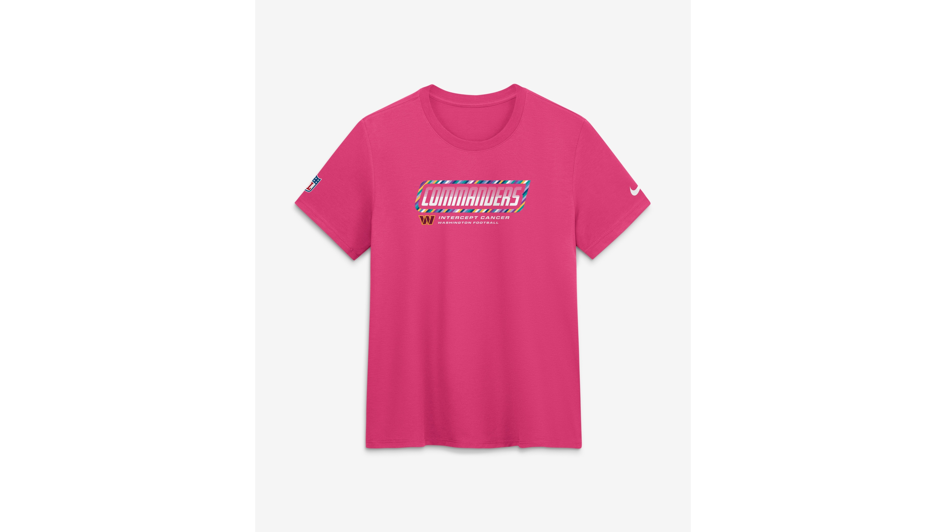Nike Women's Pink Washington Commanders 2026 Nfl Crucial Catch Dri-fit T-Shirt