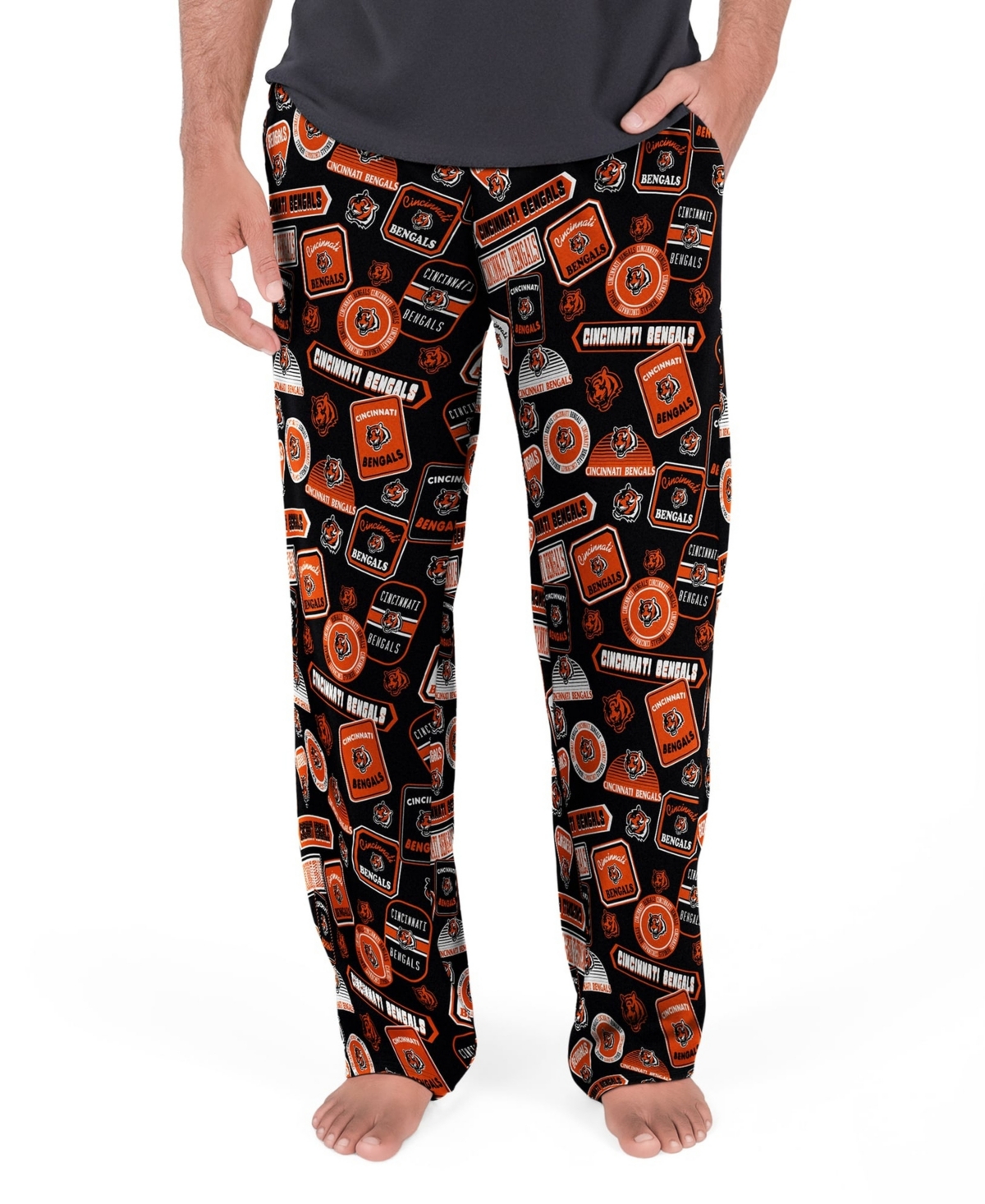 Concepts Sport Men's Black Cincinnati Bengals Grady Sleep Pants - Black